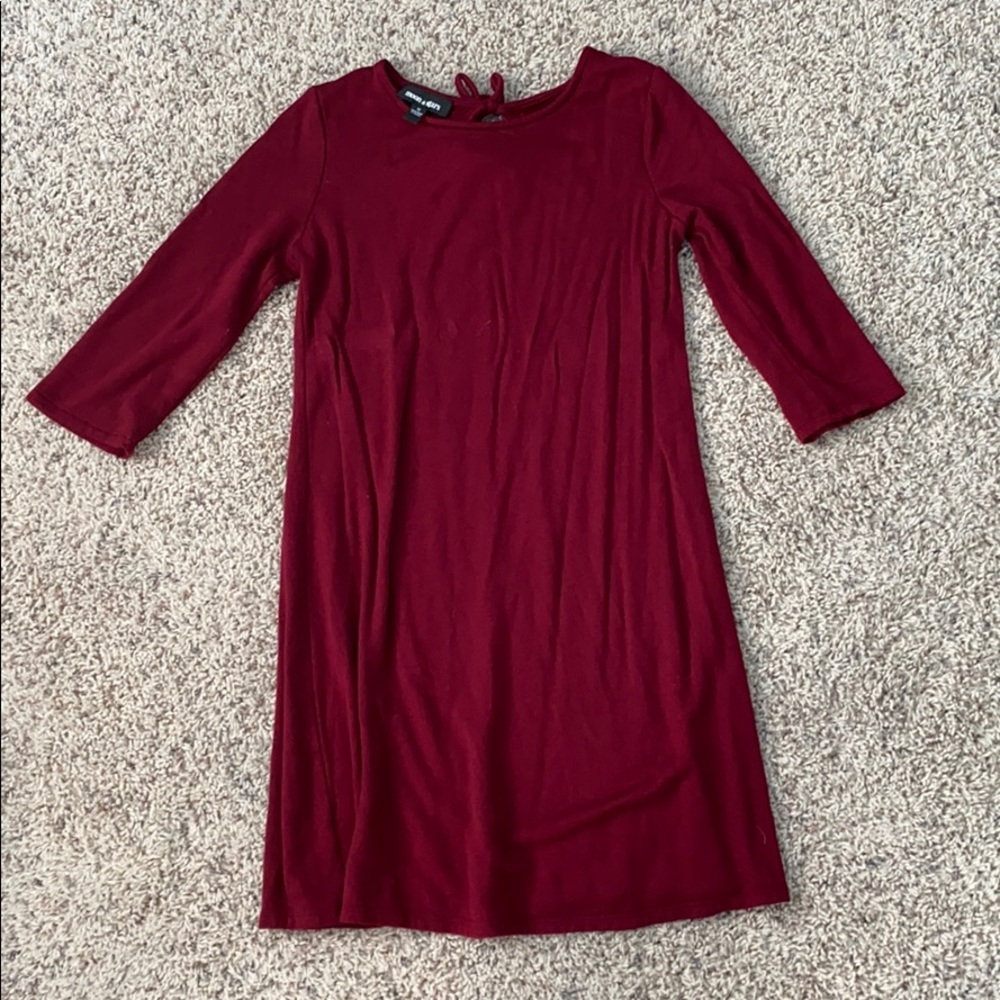 brenna fleece tie back kids dress